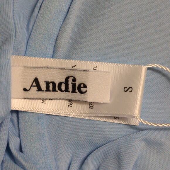 Andie Baia One Piece Blue Floral Swimwear Bathing Suit Adjustable Size S New - Picture 8 of 12